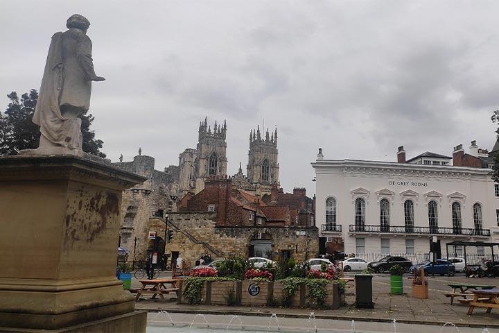 York town square on an overcast day. York town square on an overcast day.